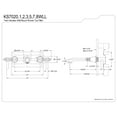 thumbnail image 2 of Kingston Brass KS7028WLL Wilshire Two-Handle Wall Mount Roman Tub Faucet, Brushed Nickel, 2 of 5