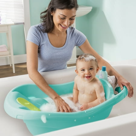 Best Summer Infant Comfy Clean Deluxe Newborn to Toddler Bath Tub, Teal deal