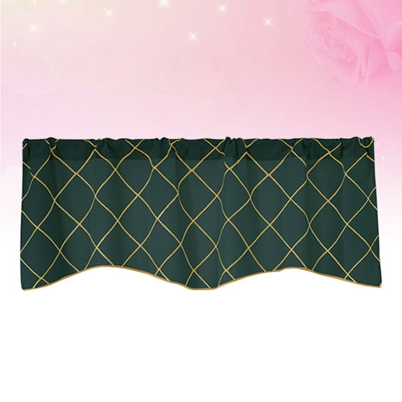 Phenofice Dark Green Window Short Curtain with Simple Design for Home Decoration Made of Cotton and Polyester 60x75 Inches