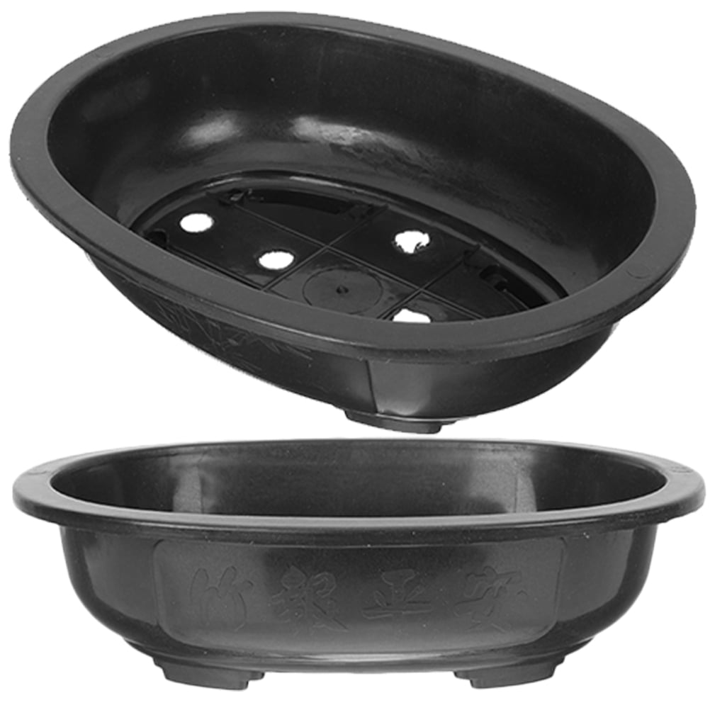 8 Pcs  Gardening Planter Pot Practical Bonsai Pot Oval Bonsai Training Pot Oval Large-capacity Flowerpot