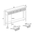 thumbnail image 4 of Linon Sadie Long Console Table with 4 Drawers and Shelf in Distressed Cream Wood, 4 of 14