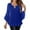 Blue, variant on cocolona Womens Dressy Casual Blouses Ruffle 3/4 Sleeve Sequin Tops Fashion Solid Color Mesh Sparkly Shirts