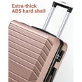 thumbnail image 6 of 2 Piece Travel Luggage Sets (20"&28") Hardside Suitcase with 7PC Organizer Bags,Rose Gold, 6 of 11