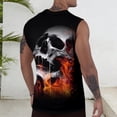 thumbnail image 3 of adaychics Mens Skull Tank Top Gothic Summer Beach Tank Tops Novelty Graphic Sleeveless Shirt for Streetwear Holiday Party, 3 of 6