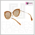 thumbnail image 3 of MIU MIU NOIR SILK MU05SS Cat Eye Peach Beige Gold Women Sunglasses 05S Women, 3 of 6