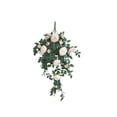 thumbnail image 2 of Flores colgantes de cesta de rosas artificiales para decoración tanto en exteriores como en interiores con enredaderas artificiales Arreglo floral de seda sin mantenimiento, 2 of 6