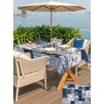 thumbnail image 5 of Outdoor Tablecloth with Umbrella Hole for Patio/Picnic/Party/Camping, Navy Blue Checkered Waterproof Table Cloth Rectangle Table Cover Washable, Vintage Floral Plaid Aesthetics (54"x 80"), 5 of 9