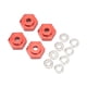 thumbnail image 3 of Cubo hexagonal de rueda RC, 4 piezas Acoplador hexagonal RC Adaptador hexagonal RC Adaptador hexagonal de rueda RC Logre más, 3 of 9