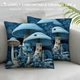 thumbnail image 3 of JEUXUS  Dark Mushroom Dream Forest Throw Pillow Case, Pillow Cover Square Decorative Cushion Covers for Sofa Couch Car Bed Home Outdoor Decoration (18x18, Mushroom1), 3 of 5