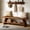 Rustic Brown, variant on 2-Tier Entryway Bench Solid Wood Shoe Bench With Open Storage Shelves Rustic Brown For Hallway Entry Closet Bedroom Farmhouse Decor