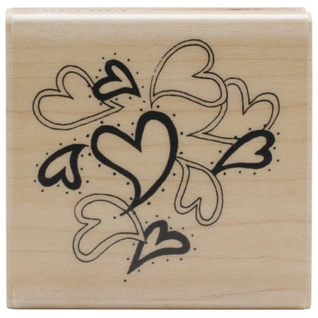 Penny Black Mounted Rubber Stamp 2.25"X2.25"-Heart Maze