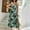 Green, variant on Womens Summer Maxi Dress Tank Top Print V Neck Sleeveless Long Dresses, Spaghetti Strap Boho Beach Dress
