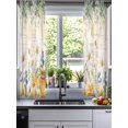 thumbnail image 2 of Daisy Spring Floral Sheer Curtains 54 Inch Length 2 Panels Set for Living Room/Bedroom, Farmhouse Botanical Green Leaves Vintage Art Kitchen Curtains Grommet Curtains Window Treatments 42"x54"x2, 2 of 7
