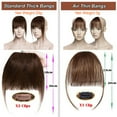 thumbnail image 6 of SEGO Hair Bangs Clip in Hair Extension 100% Human Hair Reddish Brown Clip on Hair Fringe with Natural Flat Neat Bangs for Women Hairpiece, 6 of 9