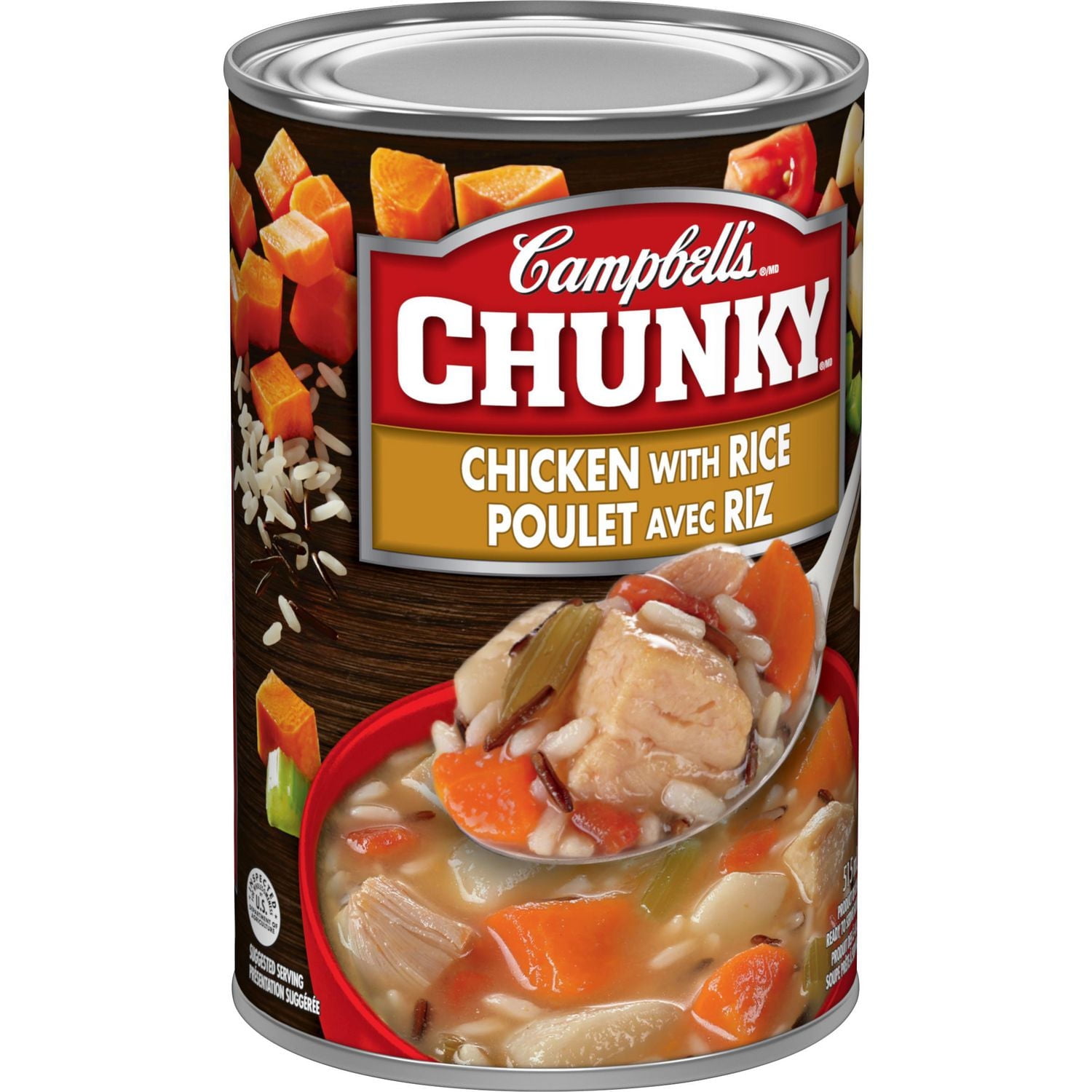 Campbell's® Chunky® Chicken with Rice Ready to Serve Soup, Shelf Stable, Ready to serve soup 515 mL