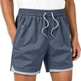 thumbnail image 2 of Aimik Athleisure Shorts for Men Side Zip Detail Contrast Trim Mens Workout Shorts Summer Lightweight Fashion Shorts for Training, 2 of 6