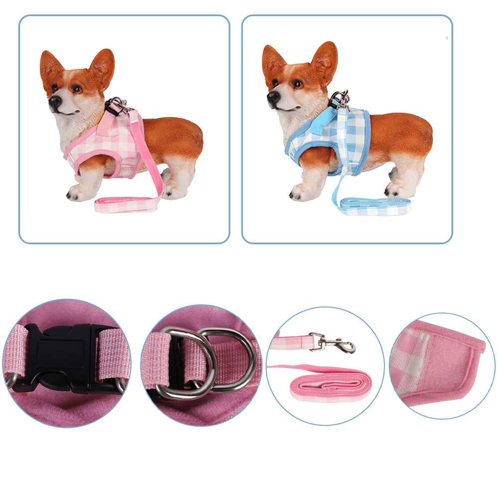 Harnais pour chien avec ceinture de sécurité, harnais en filet en