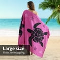thumbnail image 5 of Jessy Home 4 Pack Oversized Beach Towels Set Sea Turtle 40x70 Inches Large Black Pink Towel Super Absorbent Quick Dry towels for Pool, 5 of 9