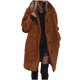 thumbnail image 1 of Abrigo informal de manga larga sin capucha y chaquetas para mujer, moda de invierno, color liso, bolsillos con botones, abrigo de felpa de manga larga, abrigo de poliéster para mujer, 1 of 8