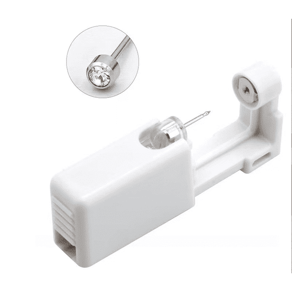 Vruelia Self Ear Piercing Tool White Self Piercing Kit Disposable Ear Piercer with Ear Studs