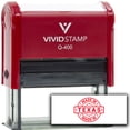 thumbnail image 2 of (3 pack) All Quality Made In Texas Self-Inking Rubber Stamp (Red Ink) - Q-400, 2 of 7