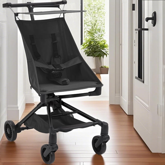 QinaQin Carriola ligera para bebé, compacta y plegable para viaje, apta para avión con bolsa de transporte, canastilla, freno trasero y toldo ajustable