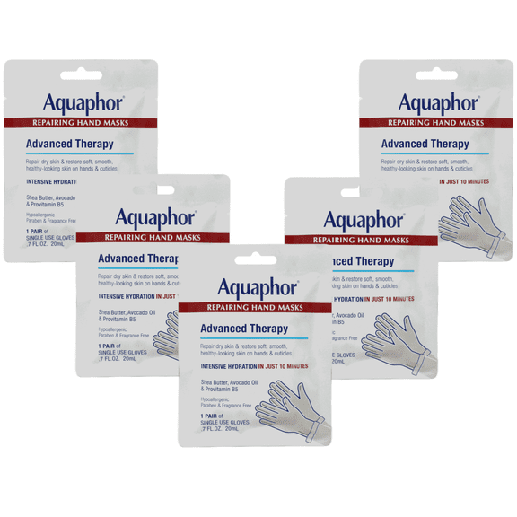 Aquaphor Repairing Hand Mask Advanced Threapy Intensive Hydration 5 Pairs