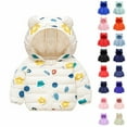 thumbnail image 3 of Toddler Puffer Jacket with Bear Ear Hood Lightweight Warm Outerwear Windproof Coat for Boys Girls Winter, 3 of 3