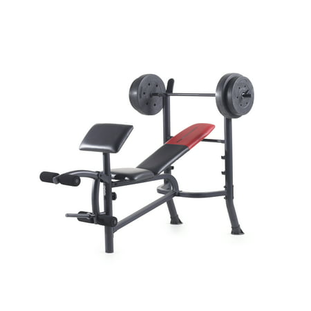 Weider Pro 265 Standard Bench with 80 Lb. Vinyl Weight (Body Solid Best Fitness Folding Bench)