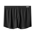 thumbnail image 2 of zeranth Men Summer Shorts Ice Silk Sleep Shorts Elastic Waist Hollow Out Plated Soft Casual Beathable Above Knee Length Solid Color Homewear Shorts, 2 of 7