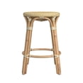 thumbnail image 5 of Home Square Rattan Round Backless Counter Stool in Yellow & White - Set of 2, 5 of 7