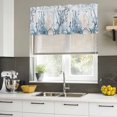 thumbnail image 4 of Ocean Blue Coral Curtain Valances for Windows, Kitchen Valance Window Treatments Panel 2 Pack, Summer Coastal Starfish Flower Rod Pocket Short Curtains for Bathroom Bedroom 60 x 18 Inch, 4 of 8
