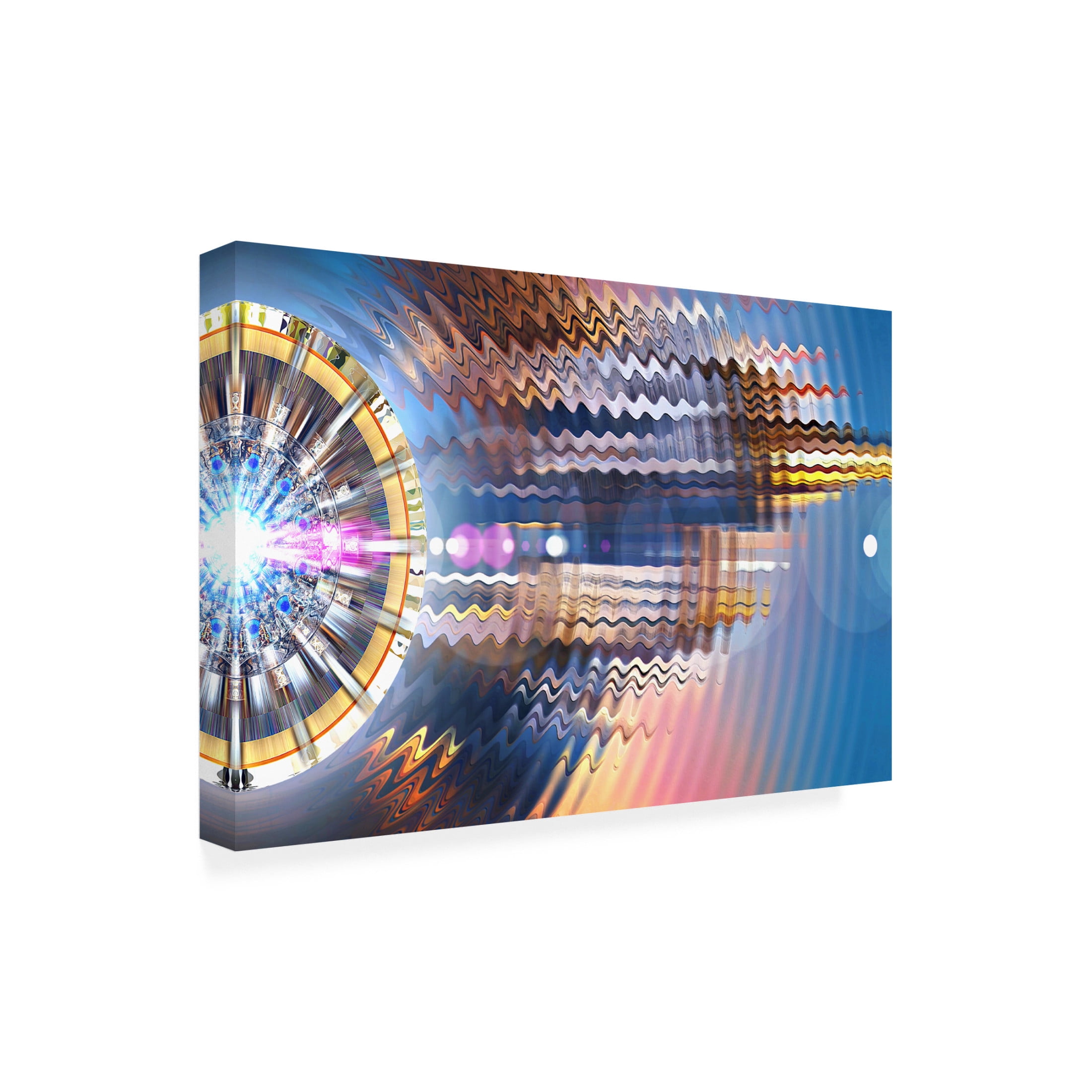 Canvas Wall Art - David Manlove 'Deco Sky 3' Wall Art for Living Room, Bedroom, or Office Décor by Trademark Fine Art - 19 x 12 Inches