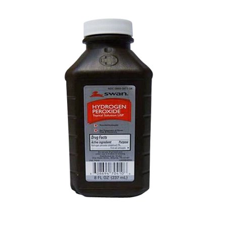 2 Bottles - Hydrogen Peroxide Bottle 8 oz - Cleans wounds/Scrapes - by Swan - MS-60380