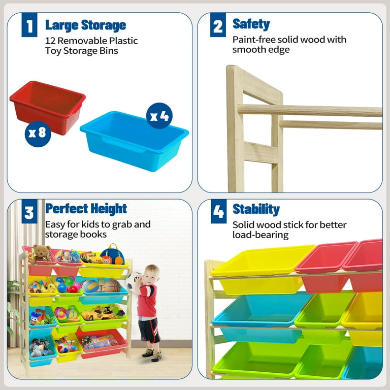 Solid wood toy organizer deals