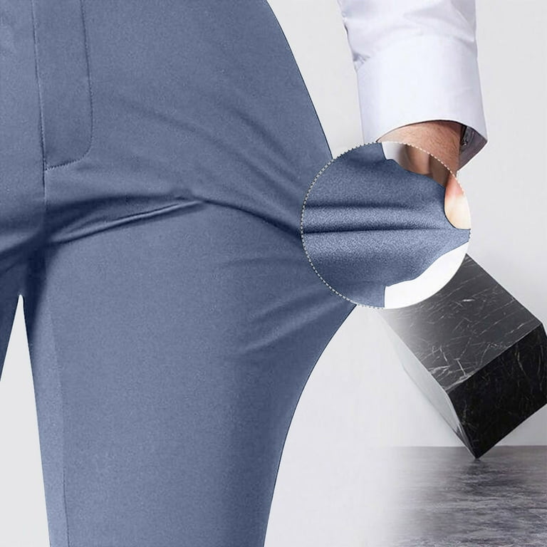 Men Suit Pants, Stretch Flat Front Straight Fit Office Work Dress Pants for  Business Casual Trousers with Pockets - Walmart.com