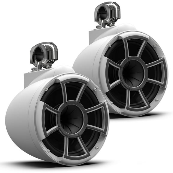 Wet Sounds REV 10 SE W-SC V2 - Matte White REV10 Special Edition - Revolution Series 10" Tower Speakers, Pair with Swivel Clamps