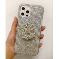 thumbnail image 4 of Compatible with OnePlus 7 Pro Glitter Case,3D Diamond Crystal Rhinestone Women Girls Rainbow Shiny Sparkle Bling Glitter Protective Phone Case Cover with Kickstand, 4 of 7