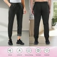 thumbnail image 4 of 2-Piece Men's Winter Warm fur lined Fleece Joggers Sweatpants for Comfort and Style, 4 of 9