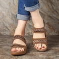 thumbnail image 5 of Sandals Women Dressy Summer Slippers Shoes Wedges Fashion Sliders On Strap Sandals Summer Shoes, 5 of 7