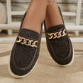 thumbnail image 5 of Wowcloth Metal Chain Decor Wool Loafers for Women – Comfortable Elevated Flat Sole with Wide Width Fall & Winter Casual Shoes for Everyday Outfits, 5 of 9