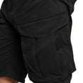 thumbnail image 6 of Wyobmus Mens Twill Cargo Shorts Elastic Waist Hiking Fishing Breathable Work Short Quick Dry Plus Size Cargo Short S-4X Black, 6 of 6