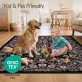 thumbnail image 4 of ODIKA 4'x6' Ultra-Soft Area Rug, Gothic Moth Vintage Butterfly Print Ornate Border Shaped Pink None Washable, Bare feet friendly, Silk-Touch for Bedroom Home office, 4 of 7