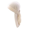 thumbnail image 1 of 2x Unisex Adultos Suave y transpirable Bandana Sombrero Long Headwrap Long Tail Chemo - Beige, tal se describe Yinane Gorra Bandana Durag De Terciopelo, 1 of 8