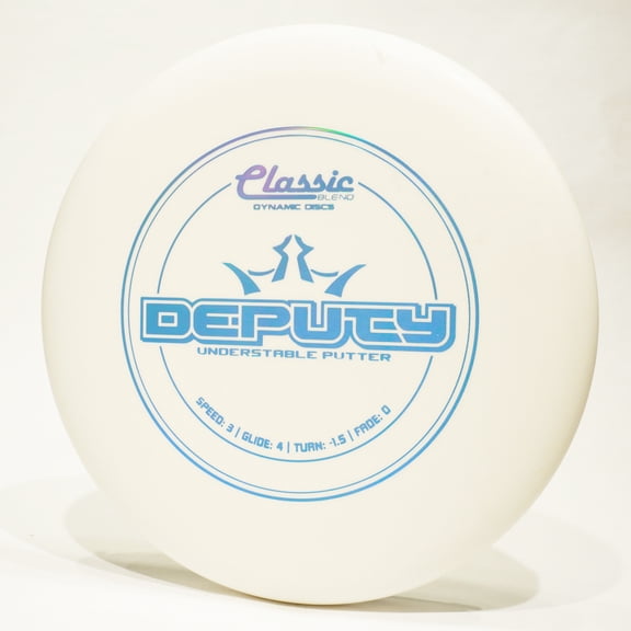 Dynamic Discs Classic Blend Deputy Disc Golf Putter & Approach Disc, Pick Color/Weight [Stamp & Exact Color May Vary] White 173-174 grams