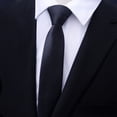 thumbnail image 4 of Men's Dress Tie, Solid Polyester Fashion Necktie for Business, 8cm Hand Tied Formal Work Accessory for Daily Parties Dating, 4 of 8