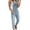 Light blue-2, variant on Wijhcboe 2025 Women's Spring And Summer Slimming Jean Casual Comfortable Jeans Washed Slim Fit Pants Women Stretch Flared Wide Leg No Riders Inseam Stays Pants Denim Waist Mod Mom