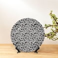 thumbnail image 6 of Wukai Wild Animal Leopard Print Print Decorative Plate for Display,Bone China Decorative Plate, Ceramic Dinner Plate with Stand, Vertical Ceramic Plate-6in, 6 of 6