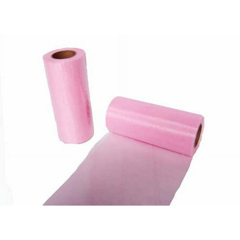 4” x 5 Yard Pink Splash with Fused Tissue Back Ribbon