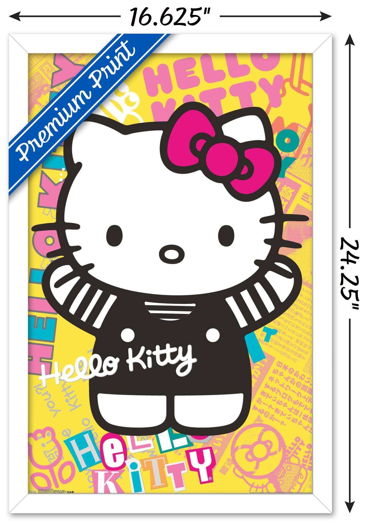 Hello Kitty - Colorful Wall Poster, 14.725" x 22.375", Framed